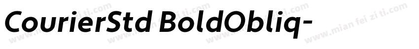 CourierStd BoldObliq字体转换